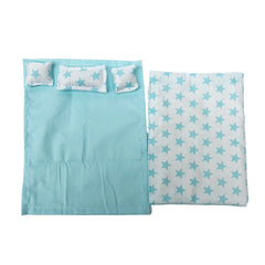 1/12 Dollhouse Bedding Quilt Pillowcase Sheet Set - 5pcs