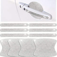 10pcs Car Door Handle Protector: Sparkle & Protection