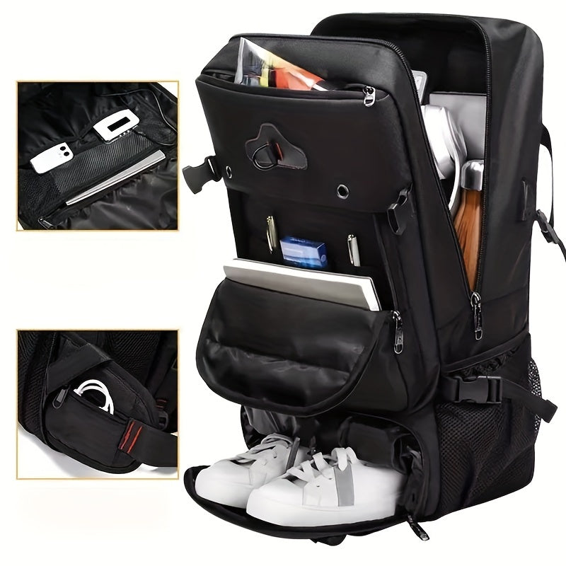 Men's Travel Casual Backpack Large Capacity Luggage Bag Waterproof