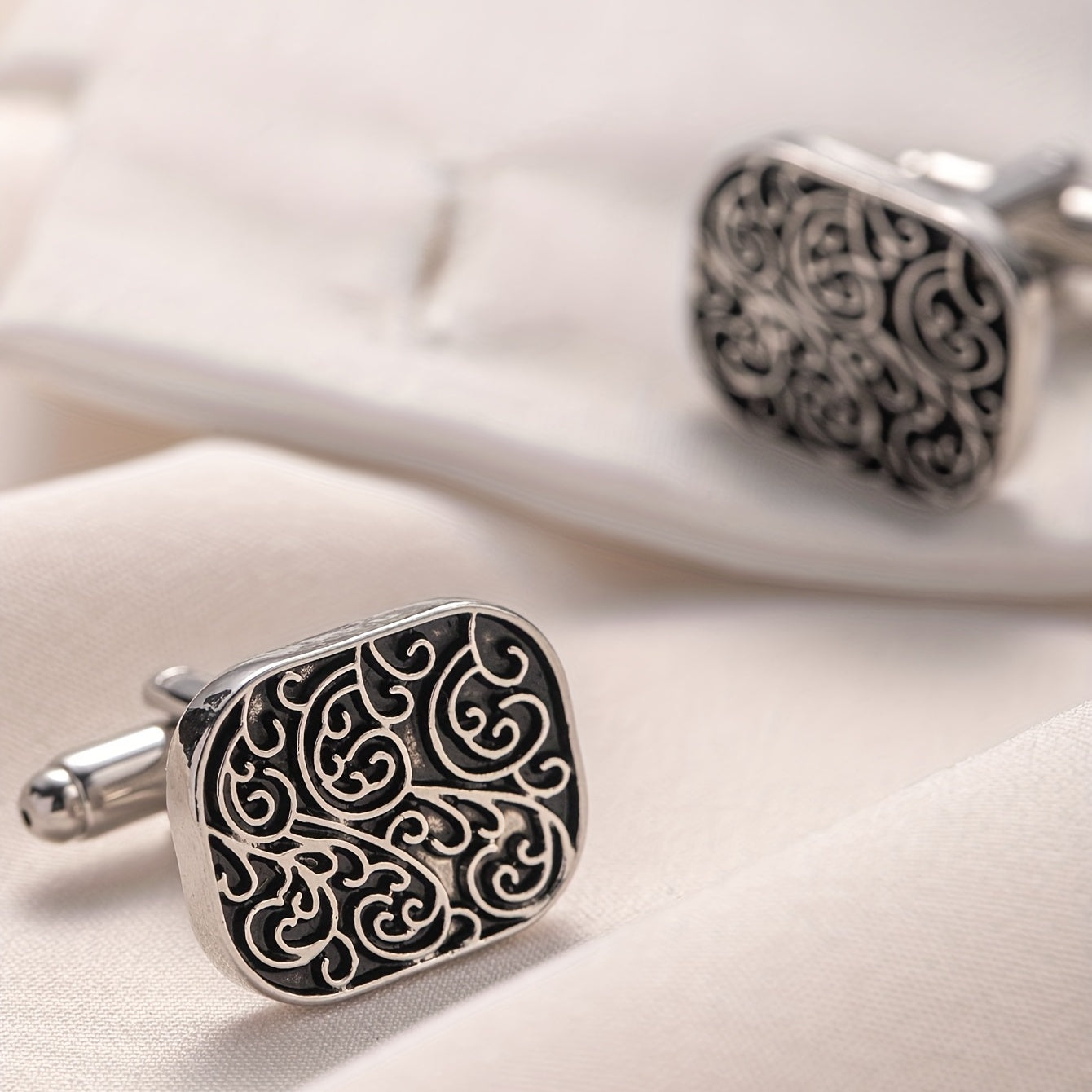 Roman Pattern Cufflinks for Men's Shirts
