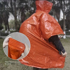 Disposable Reflective Raincoat for Outdoor Camping - Waterproof and Windproof