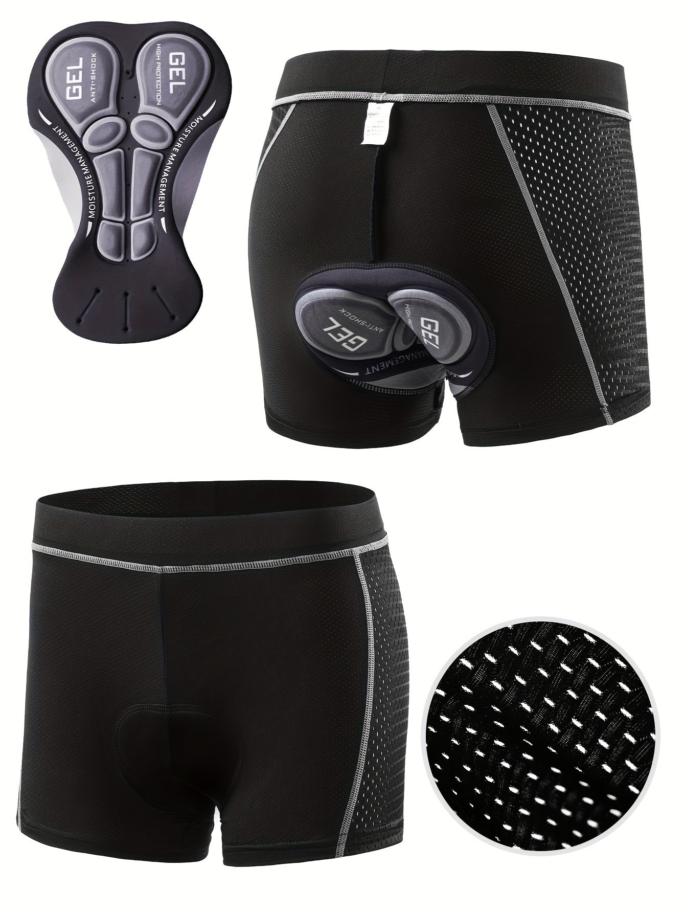 Mens Compression Cycling Biking Shorts 3D Gel Padded Short Pants