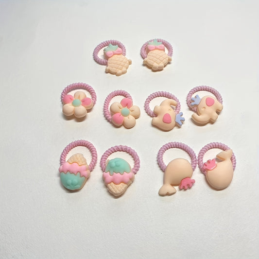 10pcs Baby Girls Hair Tie Ponytail Holders Hair Accessories