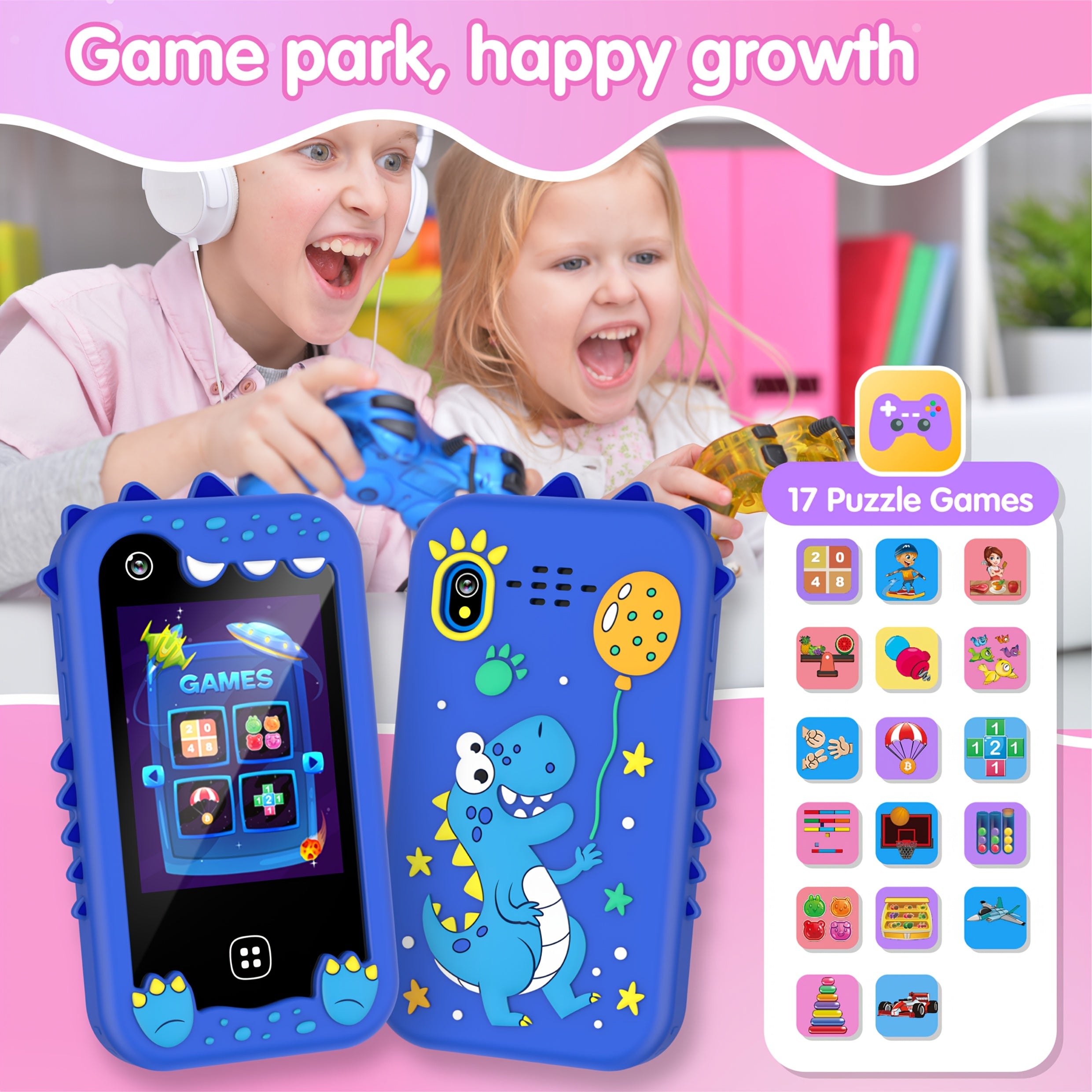 Educational Smartphone Toy with Dual Cameras Music Games Science Knowledge