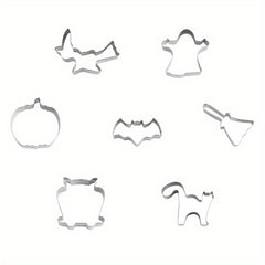 7pcs Halloween Cookie Cutters Stainless Steel Candy Mold Pumpkin Witch Molds