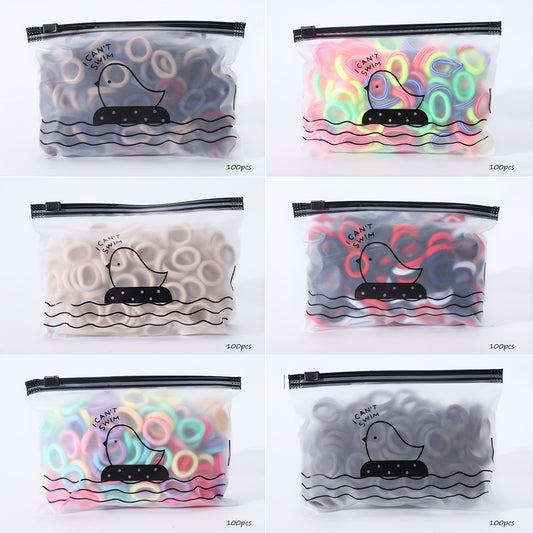 100pcs Girls High Elastic Hair Tie for Party Gift Daily Life
