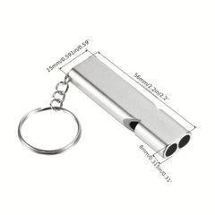 3pcs Double Tube Emergency Whistle with Lanyard for Outdoor Camping
