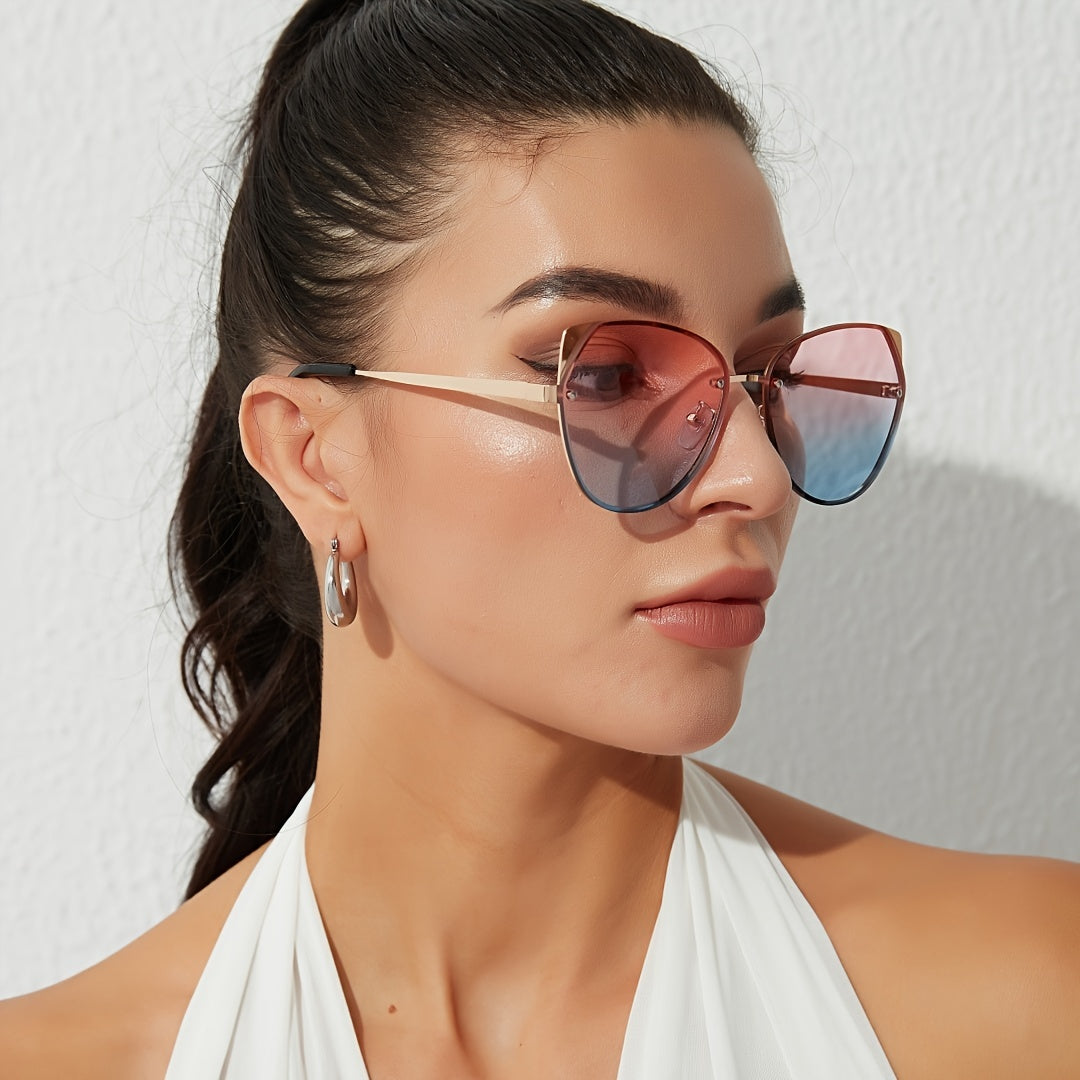 Cat Eye Ombre Lens Sunglasses UV400