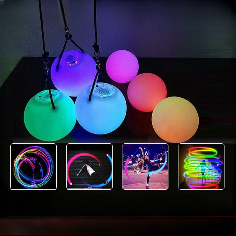 Set of 2 Halloween Rotating Glow Balls for Parties & Juggling