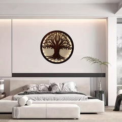 Flower Series Wooden Wall Decoration Hanging Light