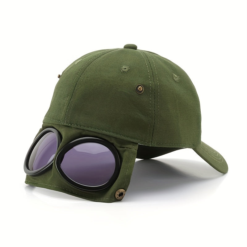 Aviator Glasses Baseball Cap Vintage Solid Hip Hop Dad Hat Adjustable Sun Hats