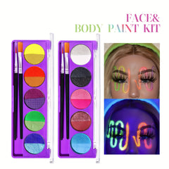 Water Activated Eyeliner Face Paint Palette - Halloween Makeup