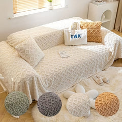 Soft Plush Sofa Slipcovers Anti Scratch Cushion Cover Home Decor