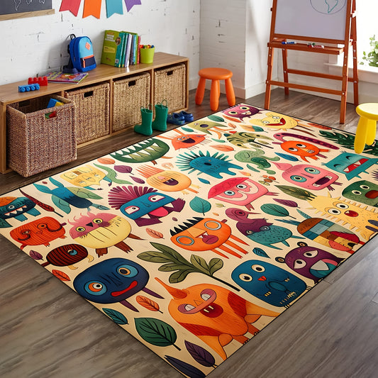 Cartoon Kids Carpet Playset Rug Early Educational Kids Crawling Mat