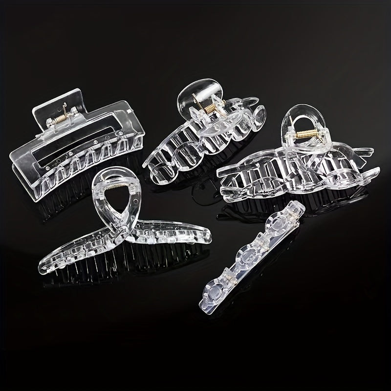 Transparent Hair Claw Clip Nonslip Shark Claw Ponytail Holder