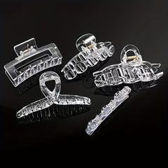Transparent Hair Claw Clip Nonslip Shark Claw Ponytail Holder
