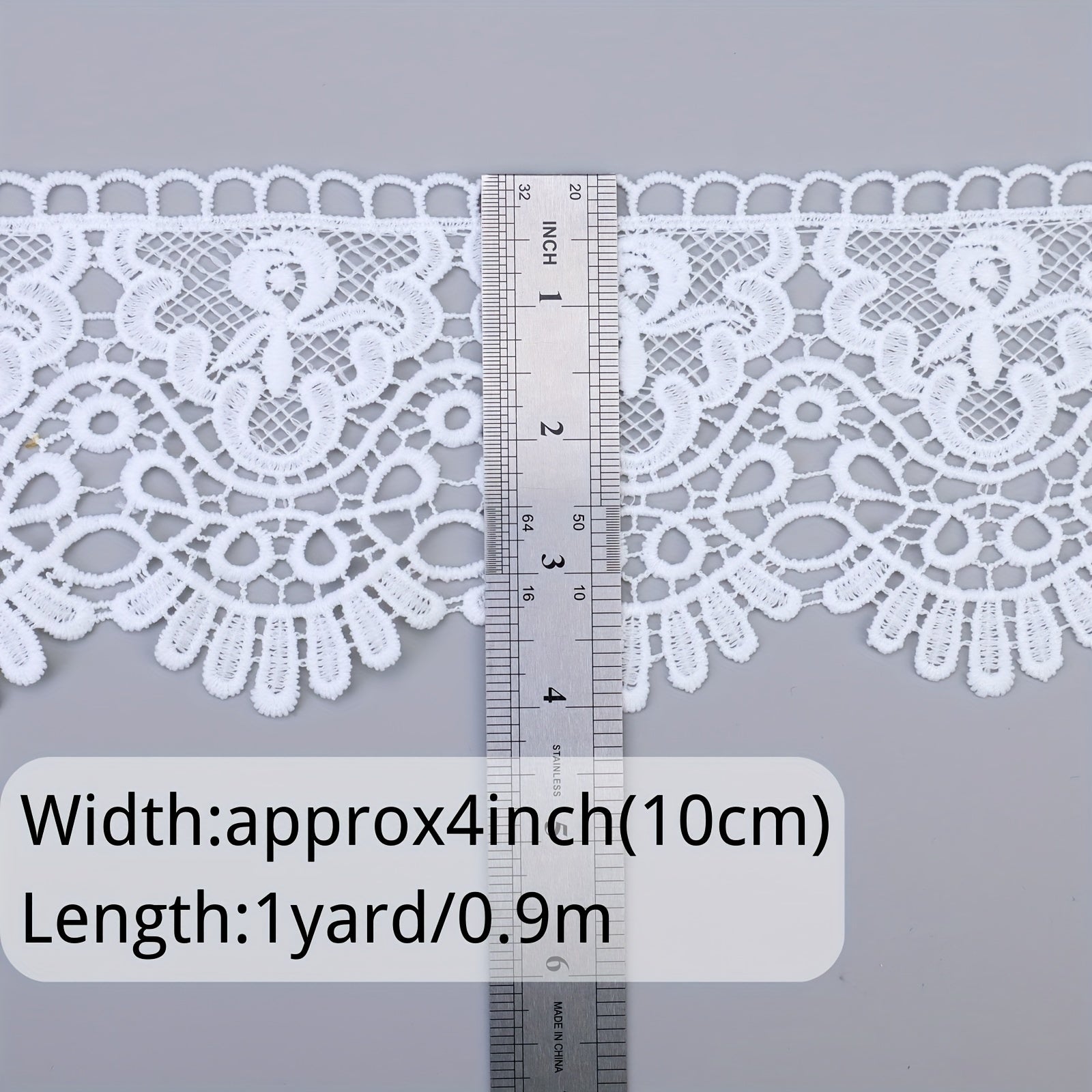 Europe Crown Lace Trim Pattern Inelastic Embroidery Lace