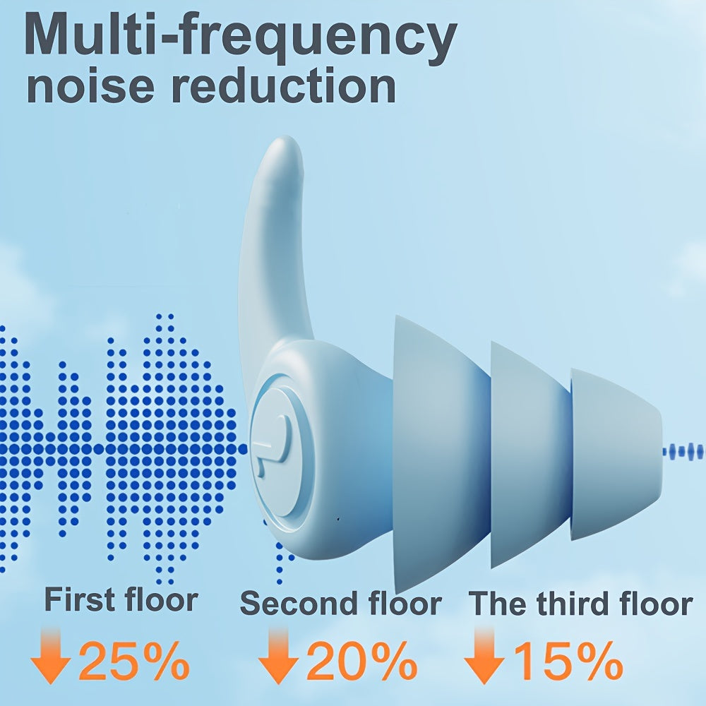 Solid Anti-noise Silicone Earplugs for Sleep, Dive, Surf, Swim
