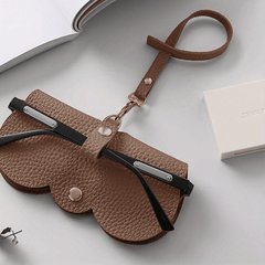 Lychee Embossed Glasses Bag Cover Sunglasses Reading Glasses Pouch Case