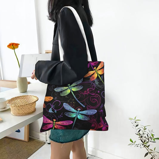 Dragonfly Charm Tote Bag Stylish Shoulder Bag for Women