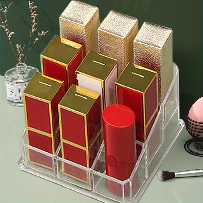 Clear Lipstick Organizer Desktop Storage Box Makeup Organizer