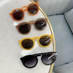 Men's Vintage Round Frame Jelly Sunglasses