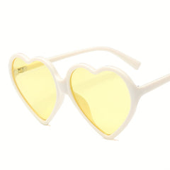 Y2K Heart Sunglasses Love Theme Candy Glasses For Beach Party Club UV400