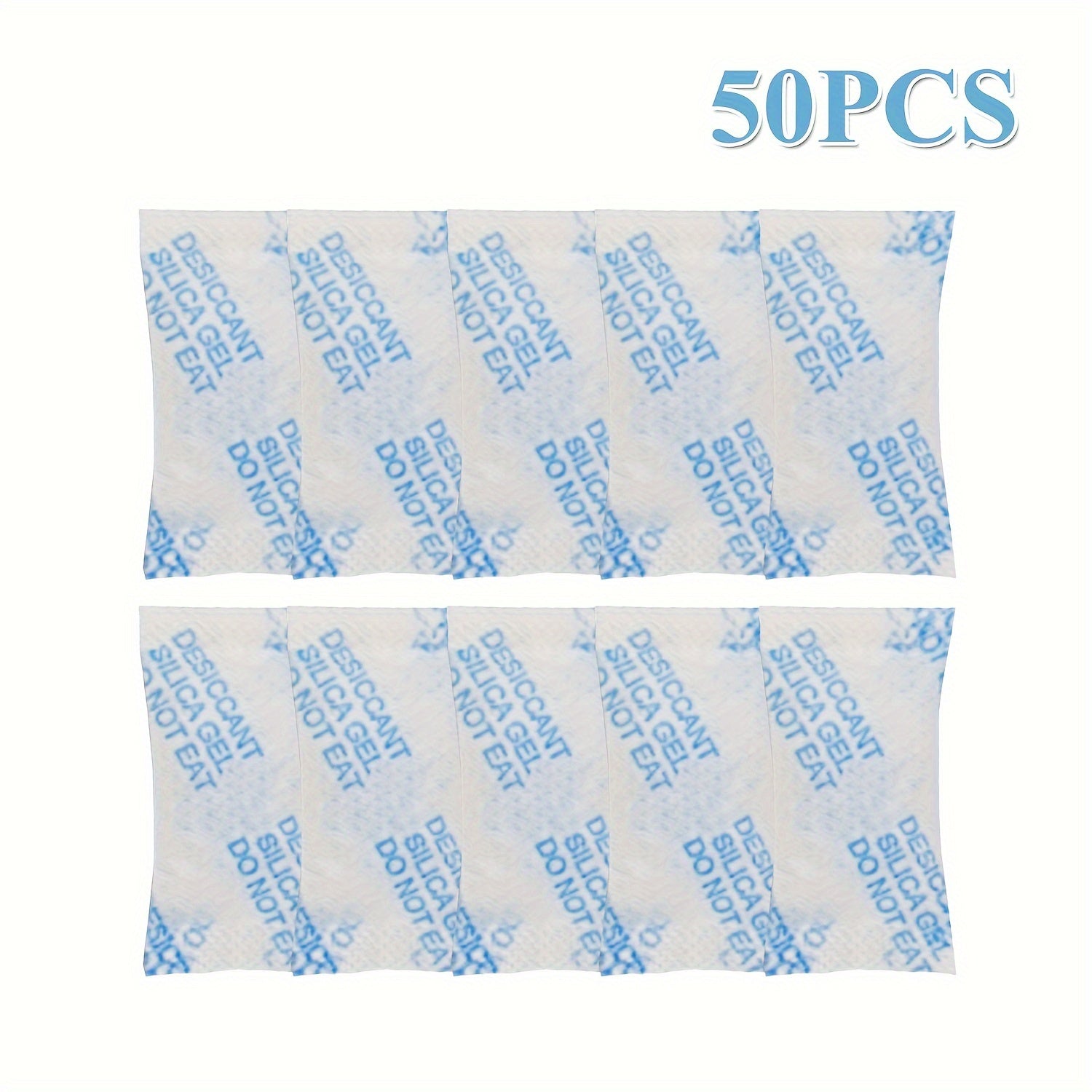 50-100pcs Reusable Silica Gel Packets Desiccant For Food Storage