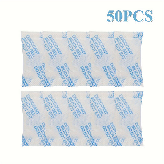 50-100pcs Reusable Silica Gel Packets Desiccant For Food Storage