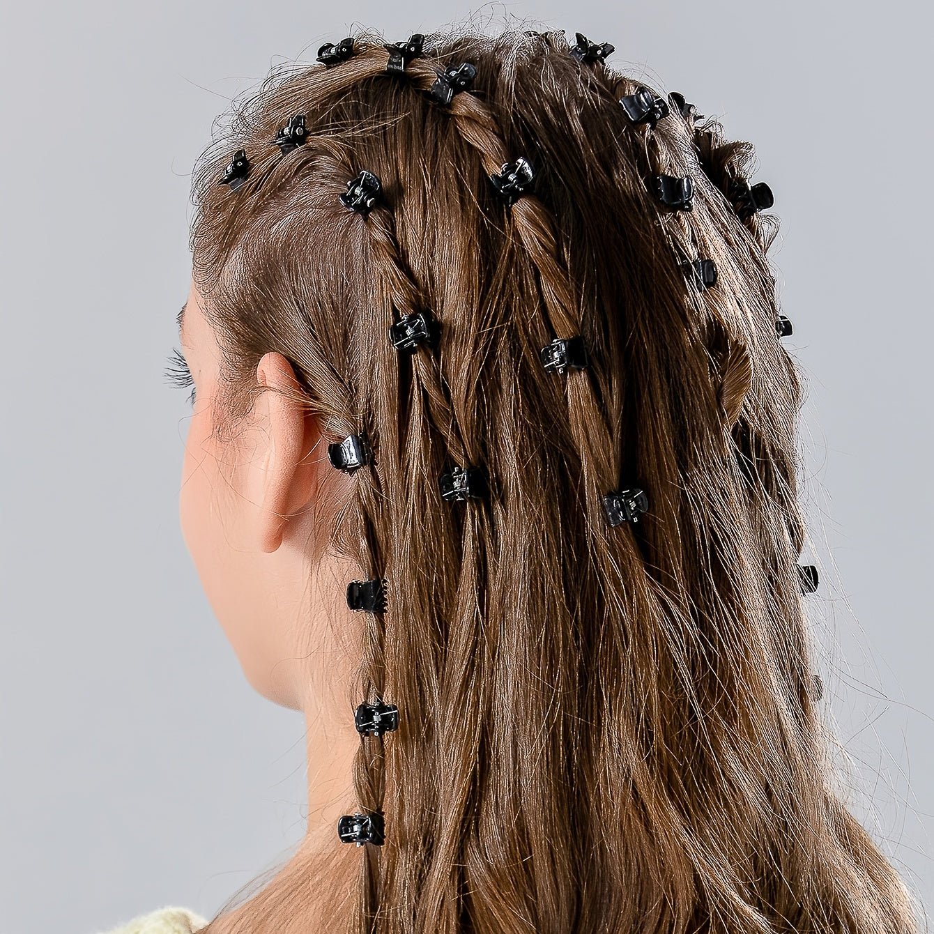 100pcs Mini Plastic Hair Claw Clip Women's Small Hair Accessories