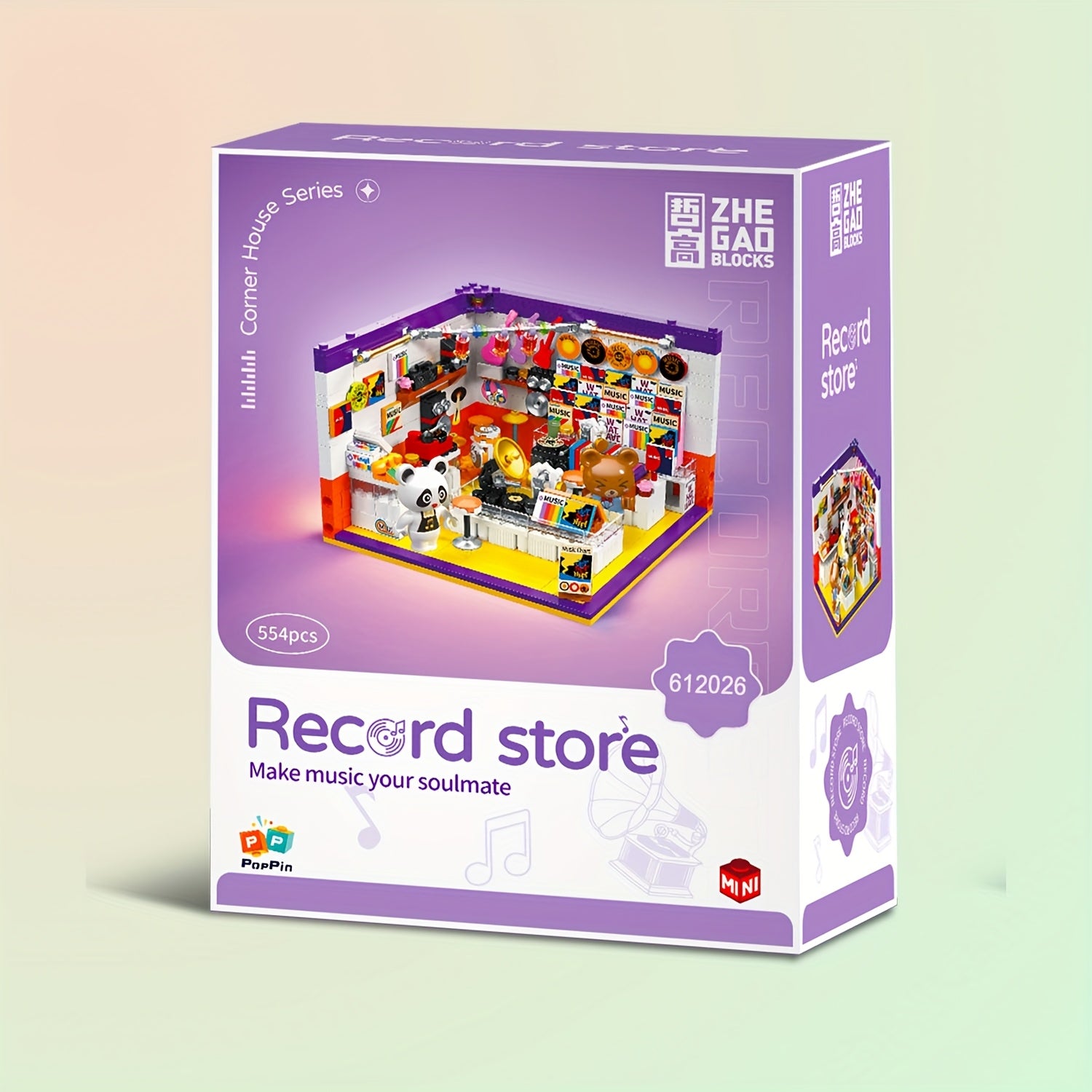Mini Building Blocks Construction Set for Teenagers Hair Salon & Record Store