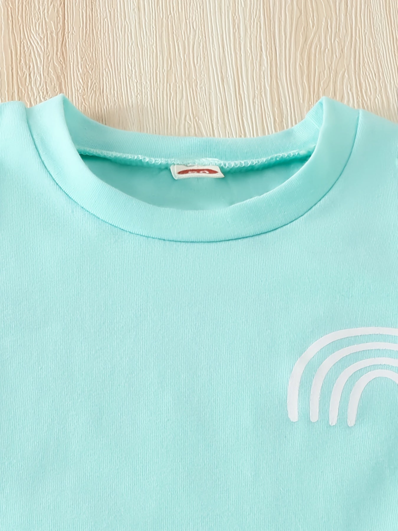 2pcs Baby Boys Rainbow T shirt & Shorts Set