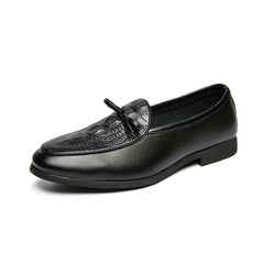 Women's Embossed Flat Loafers PU Leather Slip On Casual Walking Shoes