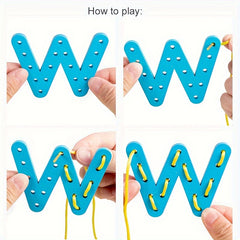 Alphabet & Number Threading Toy Set for Early Learning