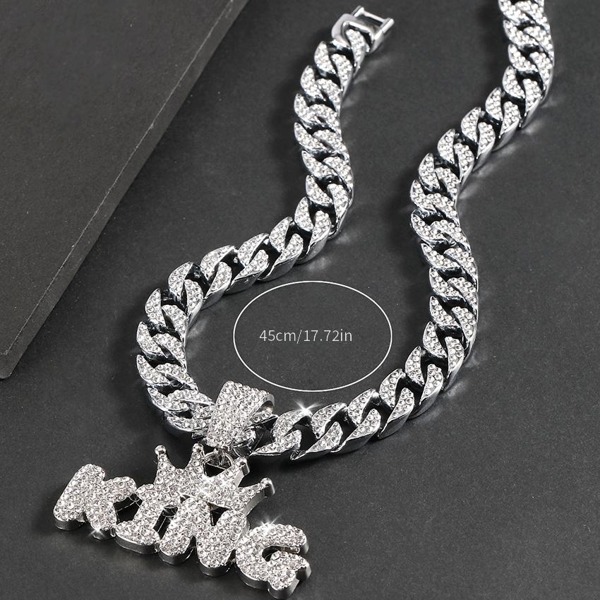 Crown KING Pendant with Cuban Chain