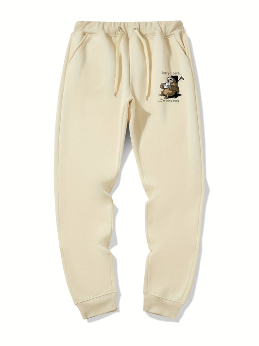 Panda Print Men's Drawstring Sweatpants