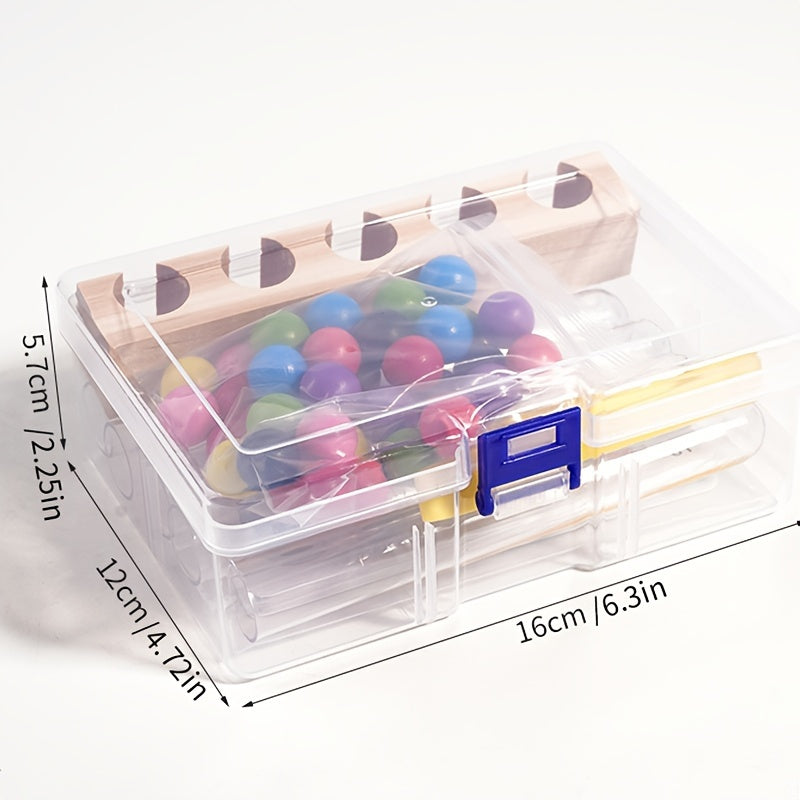 Colorful Wooden Puzzle Ball Matching Game Educational Parent Youngsters