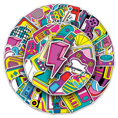 50pcs 80s Cartoon Graffiti Stickers Aesthetics Water Bottle Laptop Phone Decals