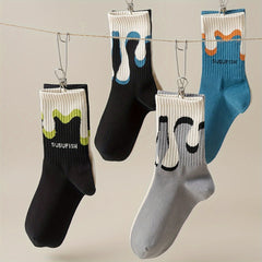 Creative Asymmetrical AB Patchwork Socks Outdoor Personality Blocking Socks