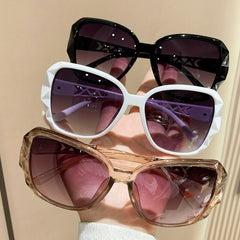 3 Pairs Large Square Sunglasses UV400 Sun Shades For Beach Travel