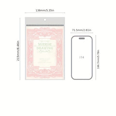 Heart Mirror Shadow Lace Theme Notebook