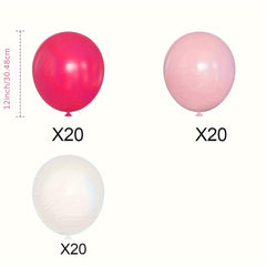 60pcs Pink Latex Balloons Wedding Birthday Anniversary Graduation