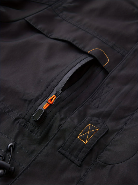 Men's Soft Shell Hooded Jacket Active Windproof & Waterproof Zip Up