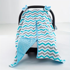 Brown Wave Print Car Seat Sunshade Cover for Girls