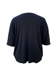  Solid Ribbed Half Sleeve Open Front Cardigan