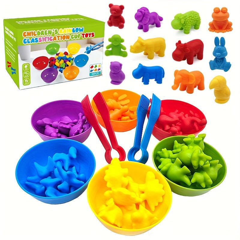Colorful Counting Bear Math Toys for Fine Motor Skills Development