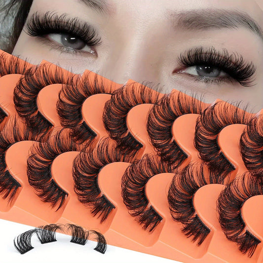 DIY Fluffy Cluster Lashes Natural Stripe False Lashes