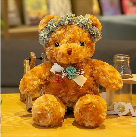 Brown Teddy Bear Plush Toy 11.8 Inches Huge Head Safety Birthday Gift