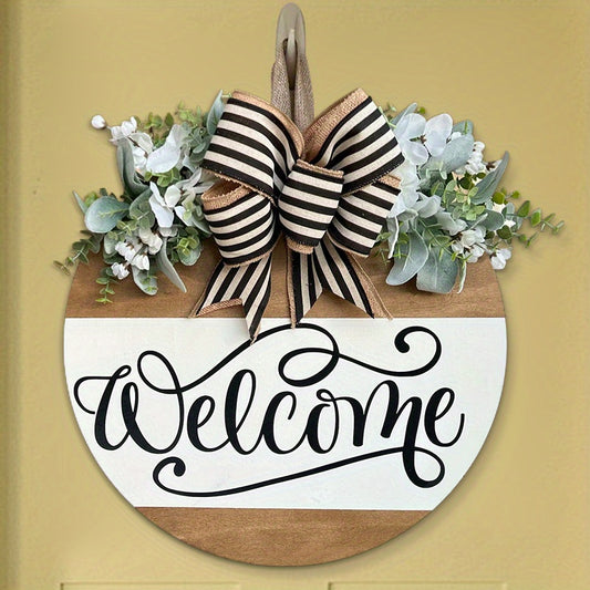 Welcome Door Wreath Front Door Sign Front Door Decoration Housewarming Gift