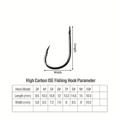 5 Fishhooks Set T Shaped Skewer Fishing Accessories Sizes 3-10 with String